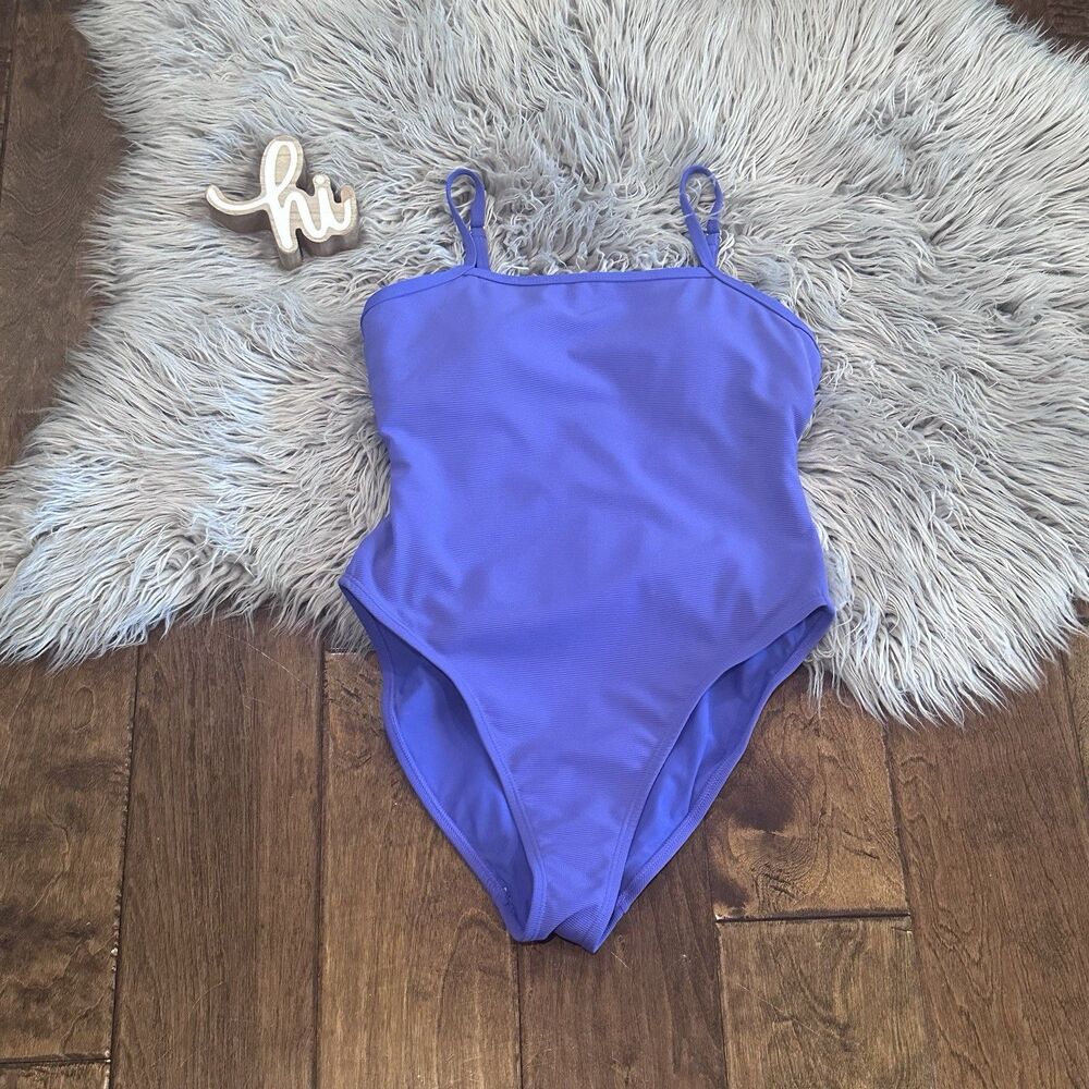 Wilo The Label Royal Blue Ribbed Strappy One Piece Swimsuit Size XS New